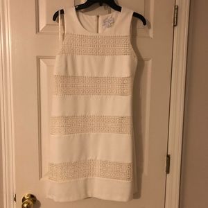 Jessica Simpson White Crochet Dress, Size 6.